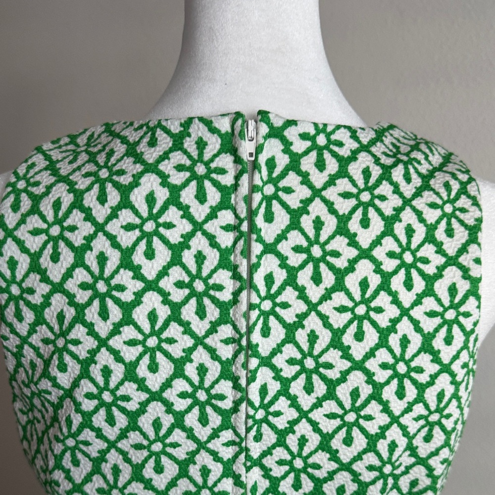 Badgley Mischka Green and White Patterned Mini Dress - Picture 7 of 10